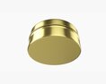 Round Gift Empty Can Jar Metal Brass 01 3d model