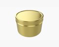 Round Gift Empty Can Jar Metal Brass 03 3D модель