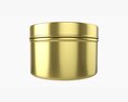 Round Gift Empty Can Jar Metal Brass 03 3D модель