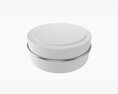 Round Gift Empty Can Jar Metal Painted White 01 3D модель