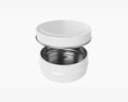 Round Gift Empty Can Jar Metal Painted White 01 3D модель