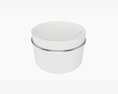 Round Gift Empty Can Jar Metal Painted White 03 3d model