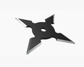 Shuriken Throwing Ninja Knife 01 3D 모델 