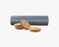 Round Cookie With Chocolate And Cylinder Type Package 3d model