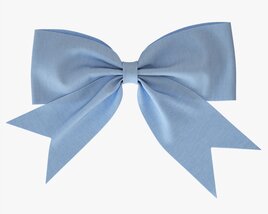 Small Ribbon Decoration Fabric Blue 3Dモデル