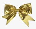 Small Ribbon Decoration Metallic Gold Modello 3D