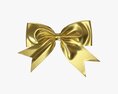 Small Ribbon Decoration Metallic Gold 3D модель