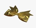 Small Ribbon Decoration Metallic Gold Modello 3D