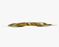 Small Ribbon Decoration Metallic Gold 3D 모델 