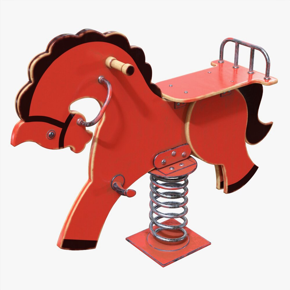 Spring Rocking Horse 3D model