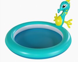 Sprinkler Pool With Seahorse 3D 모델 