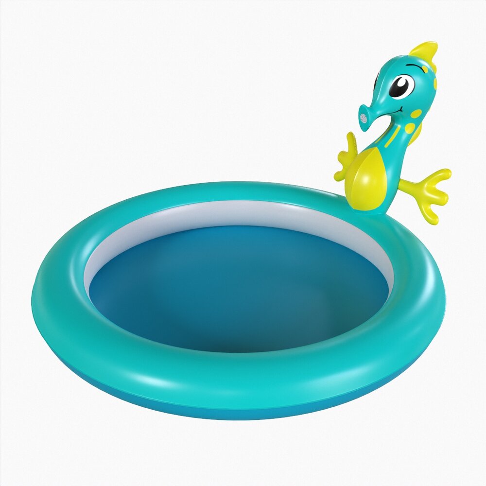 Sprinkler Pool With Seahorse 3D-Modell