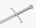 Templar Sword Metal Modello 3D