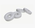 White Hard Mint Candies Torus Shape 3D модель