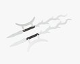 Twin Hooks Tree Swords 3D модель