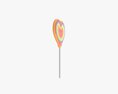 Rainbow Lollipop Heart Shaped Candy Modello 3D