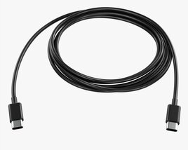 Usb C Cable Double sided Black 3Dモデル