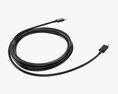 Usb C Cable Double sided Black Modello 3D