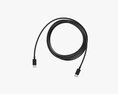 Usb C Cable Double sided Black 3D模型