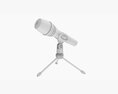 Vocal Microphone With Tripod 3D模型