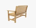 Wood Outdoor Garden Bench 3D 모델 