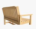 Wood Outdoor Garden Bench 3D модель