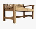 Wood Outdoor Garden Bench Dirty 3Dモデル