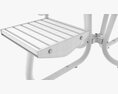 Wood Outdoor Umbrella Table With 4 Seats Modello 3D