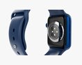 Apple Watch Series 6 Silicone Loop Blue Modelo 3d