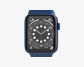 Apple Watch Series 6 Silicone Loop Blue 3d model