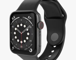 Apple Watch Series 6 Silicone Loop Gray 3D модель