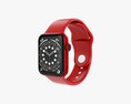 Apple Watch Series 6 Silicone Loop Red 3Dモデル