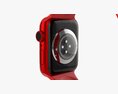 Apple Watch Series 6 Silicone Loop Red 3D模型