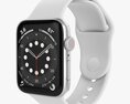 Apple Watch Series 6 Silicone Loop Silver 3D-Modell