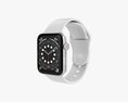 Apple Watch Series 6 Silicone Loop Silver 3D-Modell