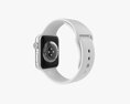 Apple Watch Series 6 Silicone Loop Silver 3D модель