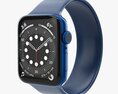 Apple Watch Series 6 Silicone Solo Loop Blue Modelo 3D
