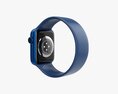 Apple Watch Series 6 Silicone Solo Loop Blue Modello 3D