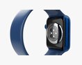 Apple Watch Series 6 Silicone Solo Loop Blue 3d model