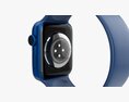 Apple Watch Series 6 Silicone Solo Loop Blue Modelo 3d