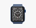 Apple Watch Series 6 Silicone Solo Loop Blue 3D модель