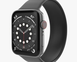 Apple Watch Series 6 Silicone Solo Loop Gray Modelo 3d