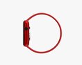 Apple Watch Series 6 Silicone Solo Loop Red 3D 모델 