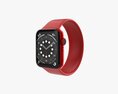 Apple Watch Series 6 Silicone Solo Loop Red Modèle 3d