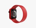 Apple Watch Series 6 Silicone Solo Loop Red 3D модель