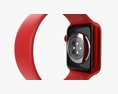 Apple Watch Series 6 Silicone Solo Loop Red Modello 3D