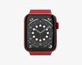 Apple Watch Series 6 Silicone Solo Loop Red 3D 모델 