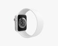 Apple Watch Series 6 Silicone Solo Loop Silver Modello 3D