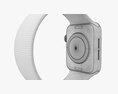 Apple Watch Series 6 Silicone Solo Loop Silver Modello 3D