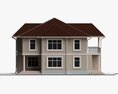 Building Villa Two-Story House With Garage 3Dモデル